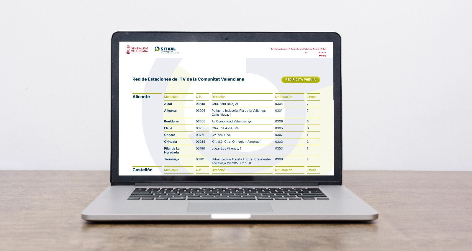 Nueva web citaprevia  ITVs