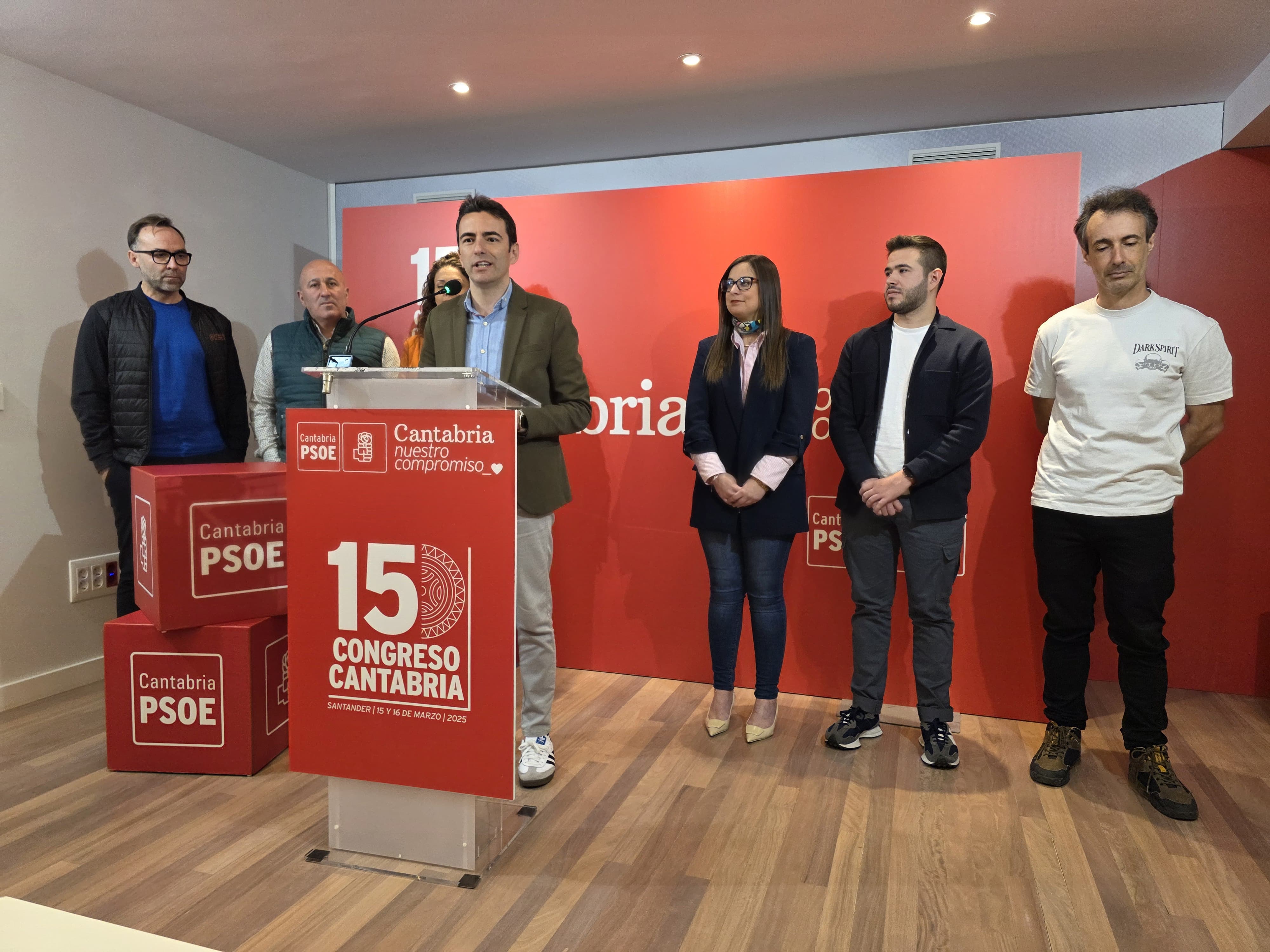 PSOE Cantabria en el anuncio del Congreso Regional que se celebrará este fin de semana con la presencia del presidente Pedro Sánchez