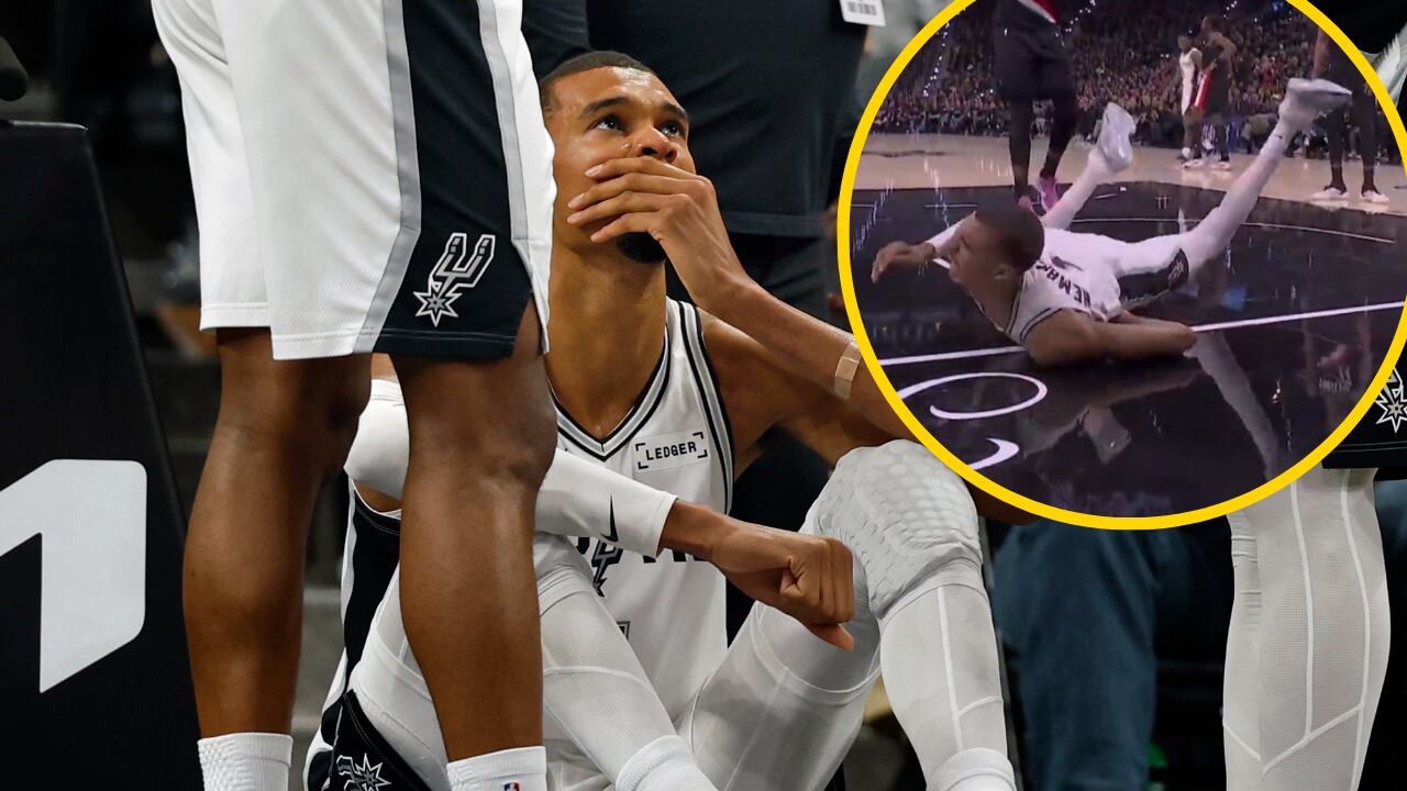 Fuerte caída de Victor Wembanyama