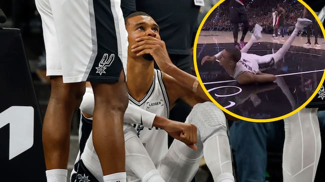 Fuerte caída de Victor Wembanyama