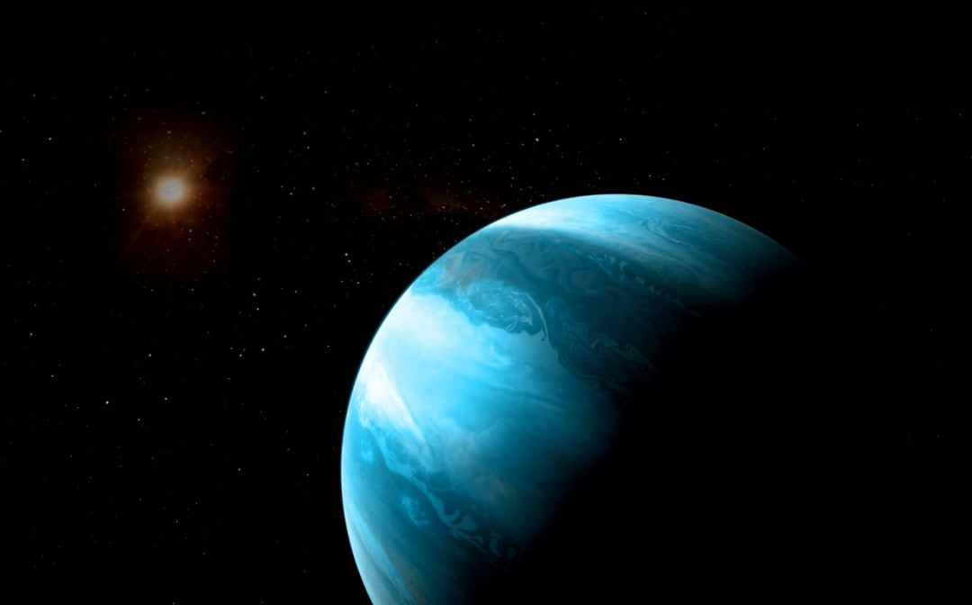 Exoplaneta gigante detectado en orbitando alrededor de una estrella pequeña, algo nunca detectado hasta ahora. 