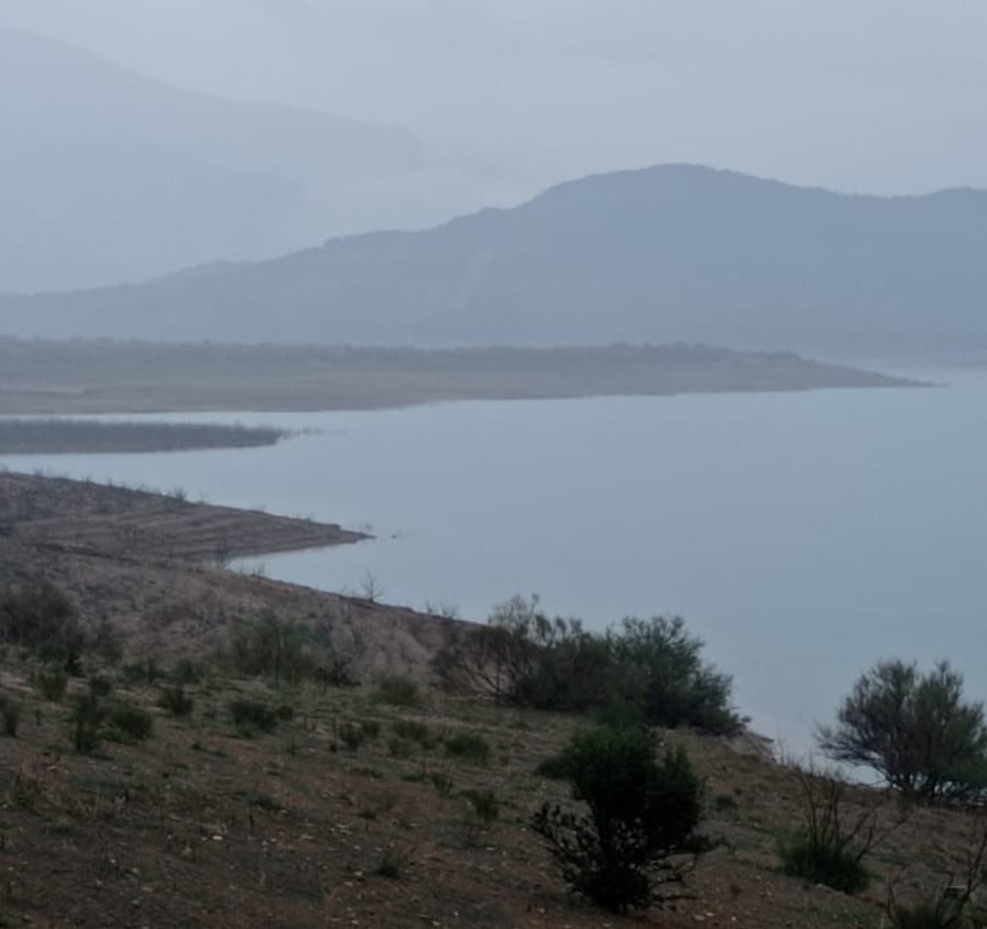 Estado del embalse de Guadalteba, que cubre el municipio de Peñarrubia desde 1973(18-03-22)