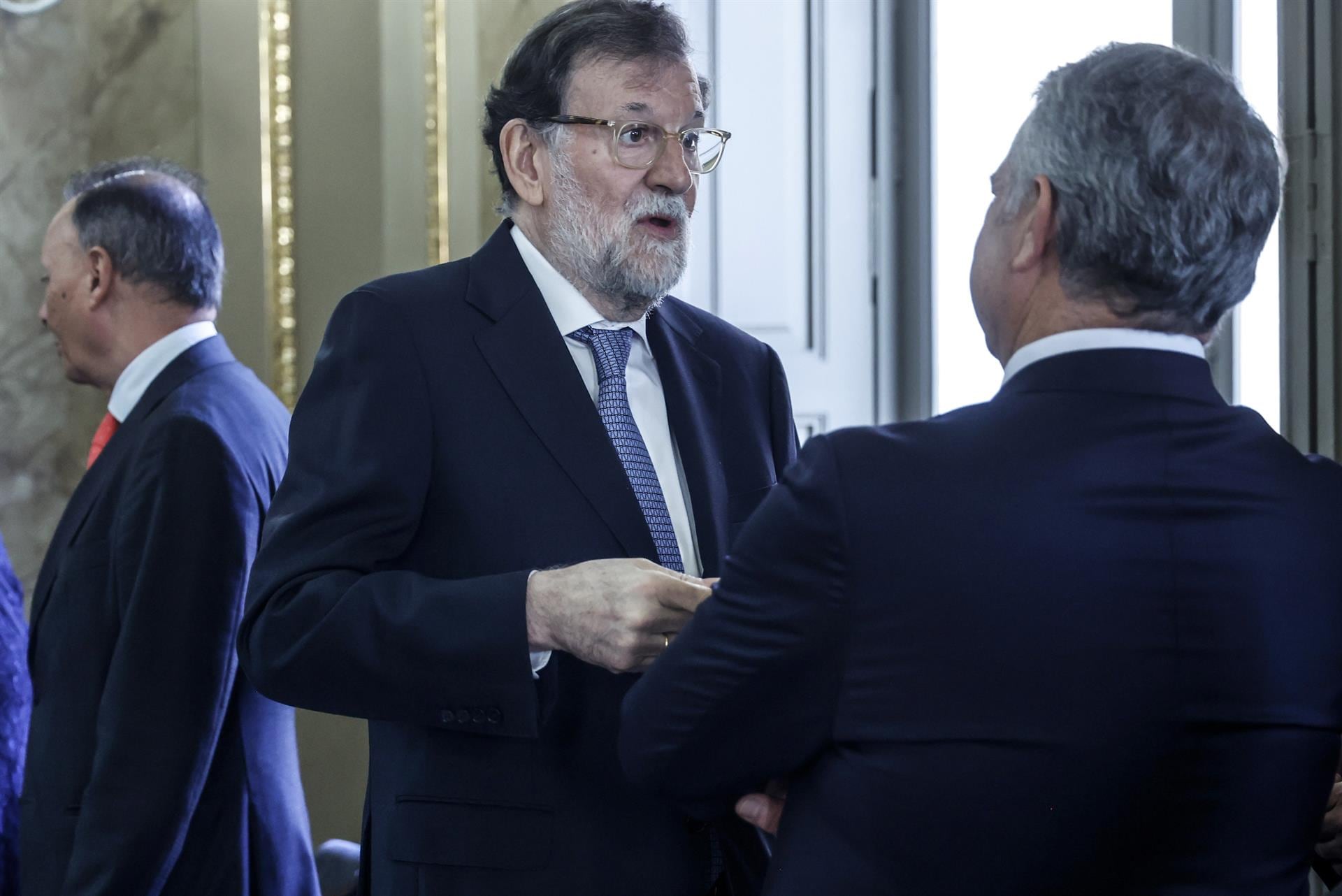 El expresidente del Gobierno Mariano Rajoydurante la Reunión del Jurado del XXXIII Premio de Convivencia.