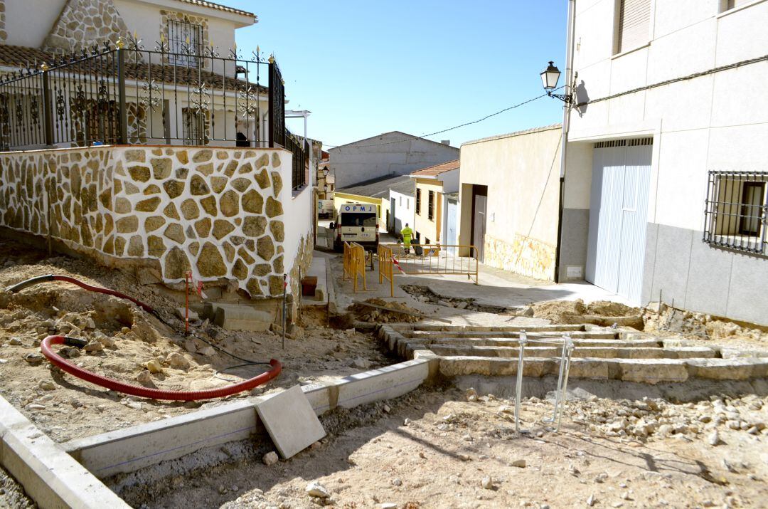 Obras del POS en Villares del Saz, en una imagen de archivo