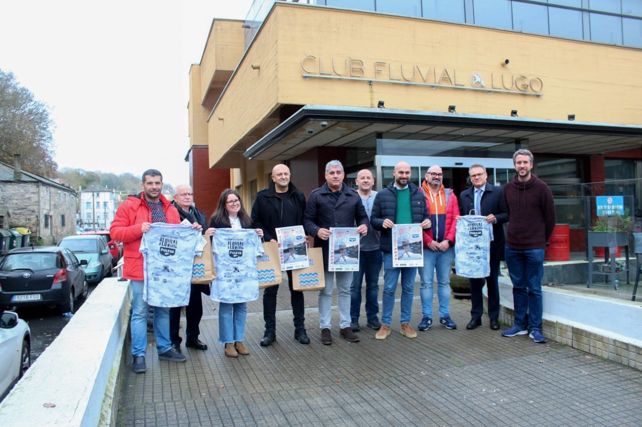 El Club Fluvial de Lugo presenta su San Silvestre junto con autoridades del Concello, Diputación y Xunta