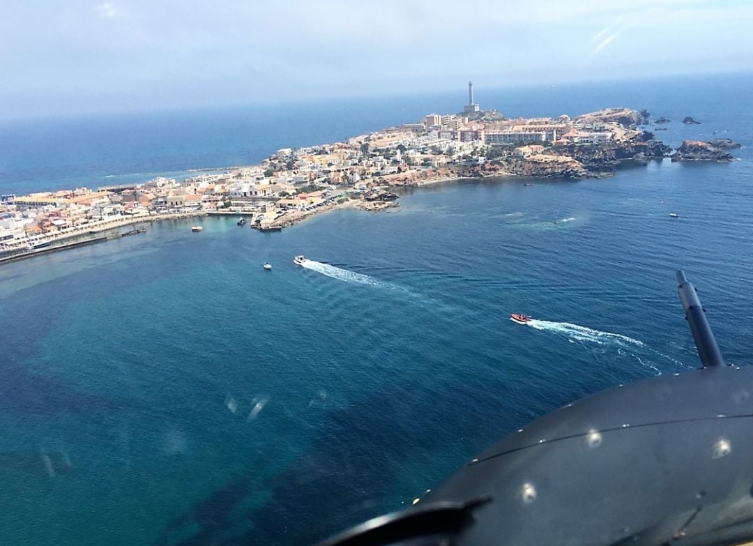 Zona del accidente. Imagen captada desde el helicóptero de la Dirección General de Emergencias