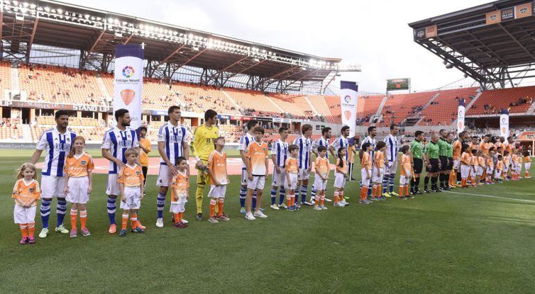 Imagen del partido de la Real en Houston