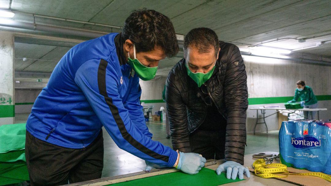 Pier Cherubino, con medidas protectoras en el Villamarín.