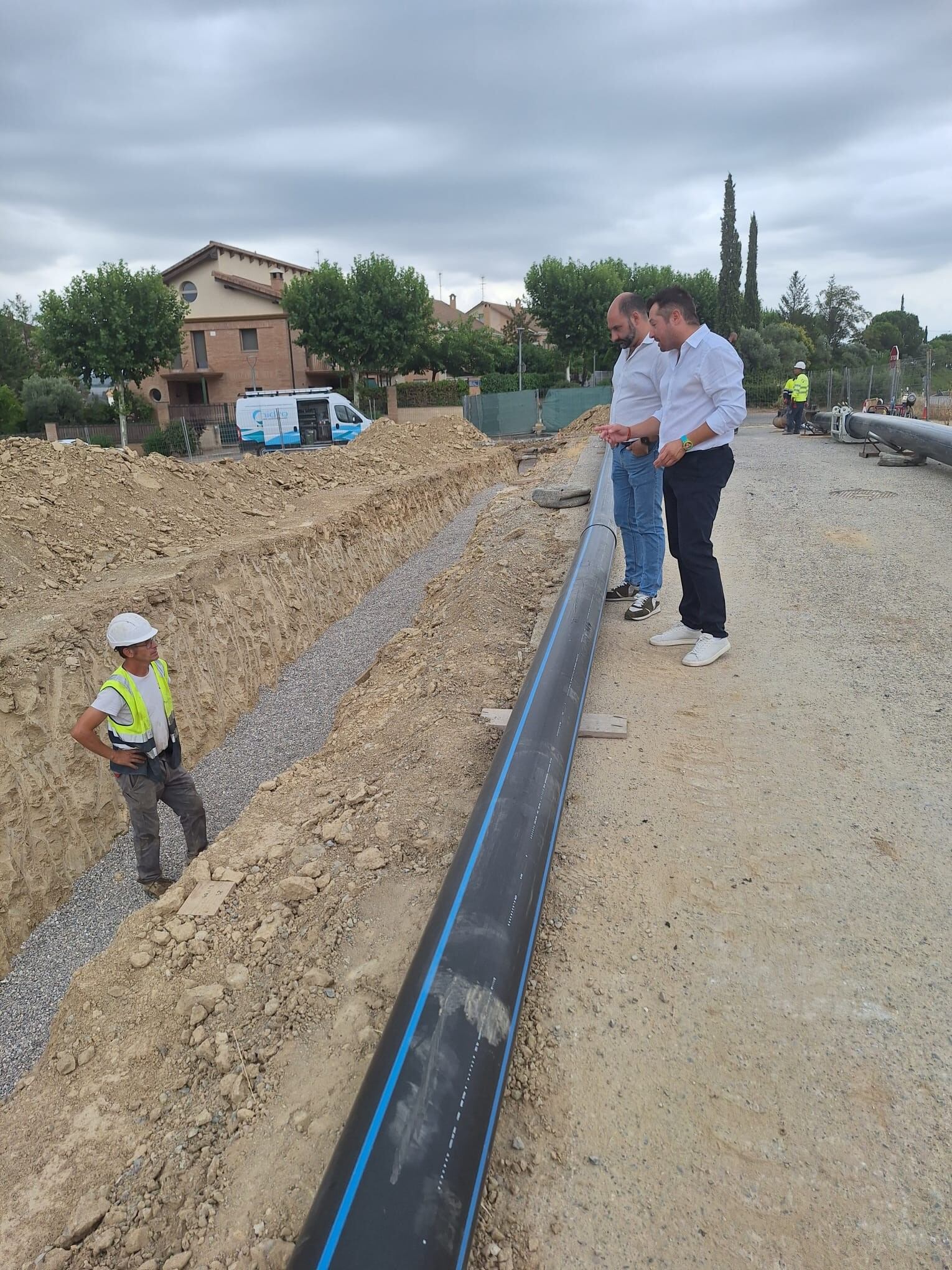 Fernando Torres y Lorenzo Borruel visitando las obras