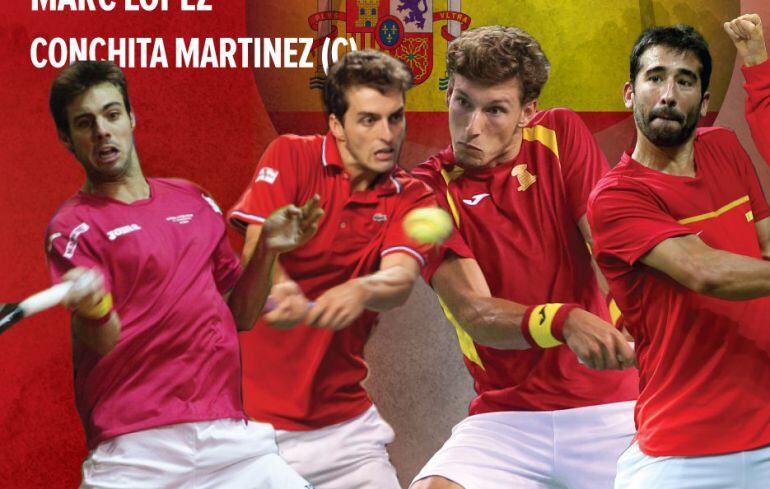 El equipo español de Copa Davis para eliminatoria de cuartos de final en Belgrado