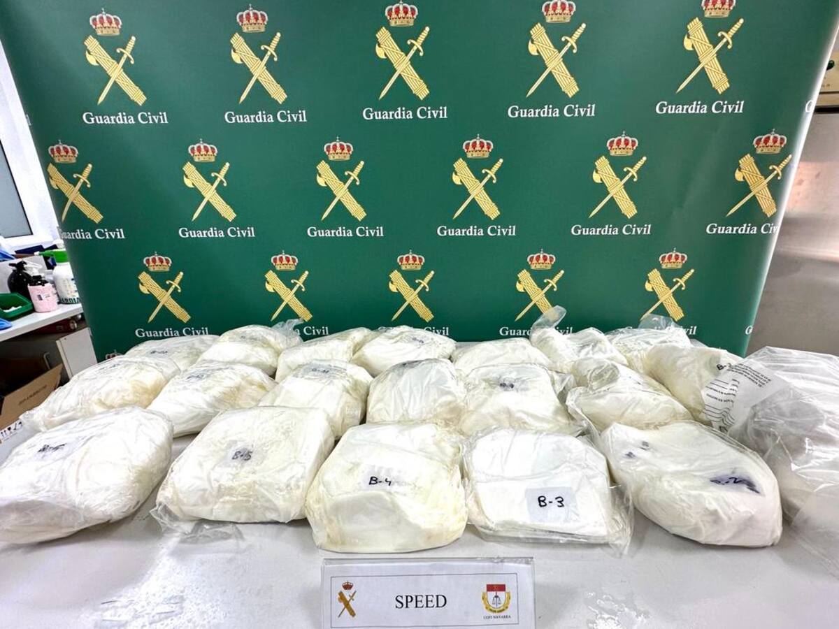La Guardia Civil intercepta en Navarra un vehículo con 40 kilos de speed en días previos a San Fermín