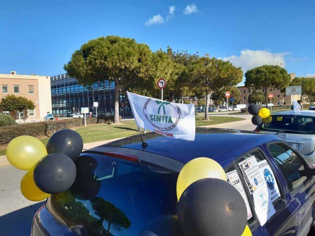 Imagen de la protesta de este domingo en Palma.