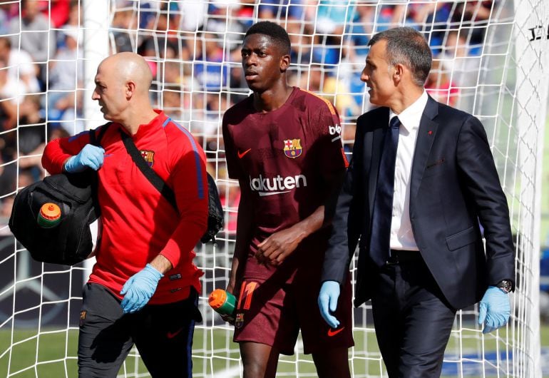 Dembelé se retira lesionado