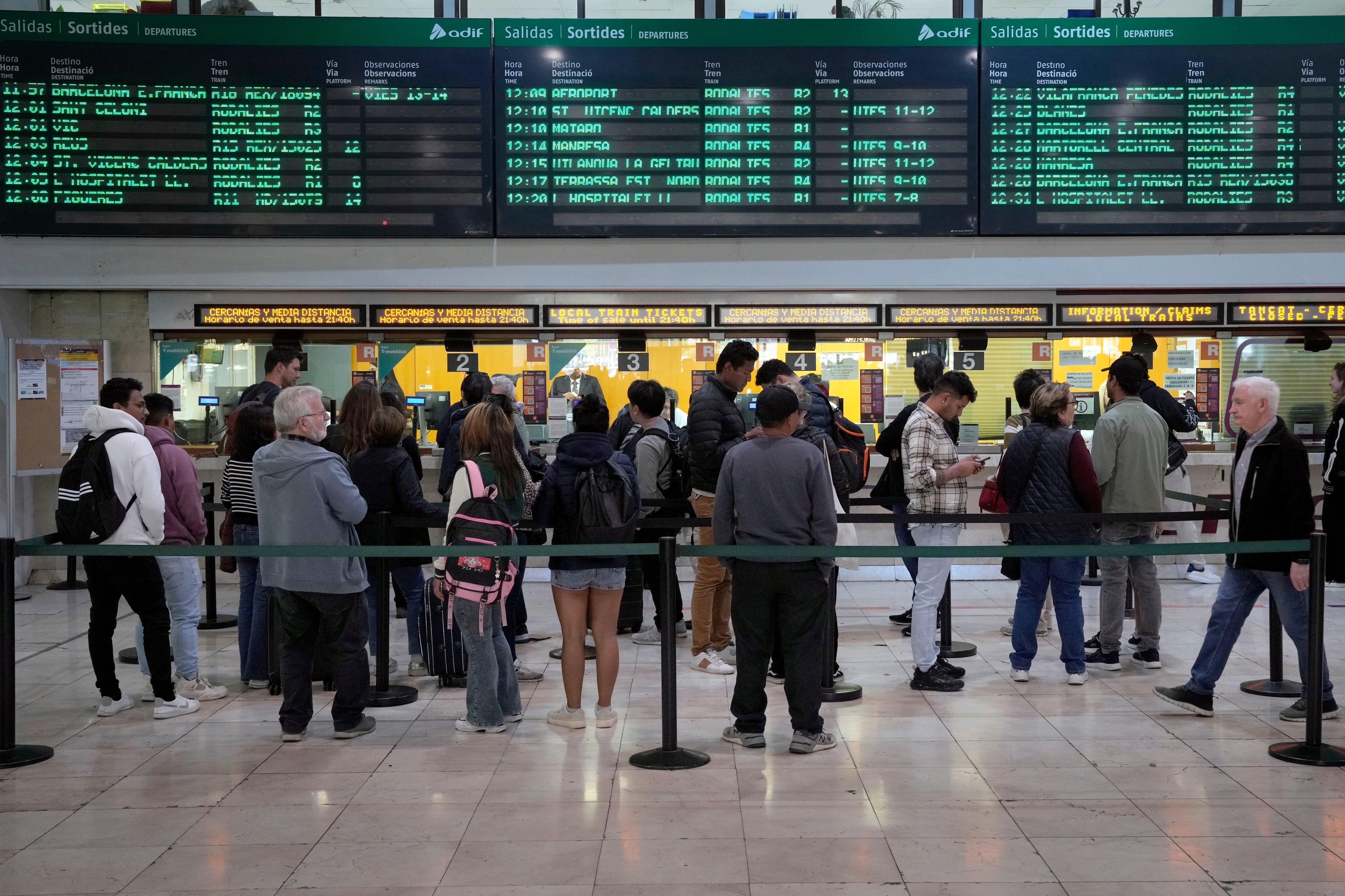 Imatge del dilluns de l&#039;apagada a Barcelona-Sants