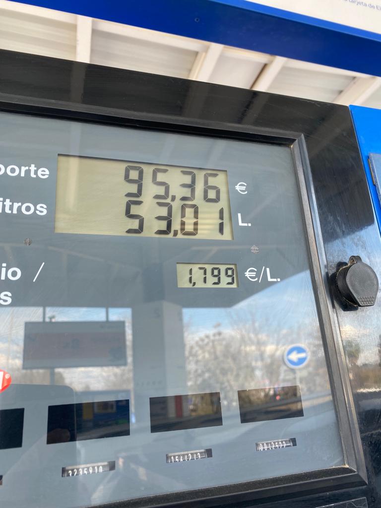 Surtidor de combustible en una estación de servicio de Córdoba