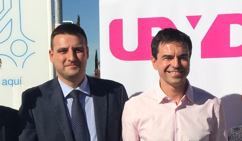 Andrés Herzog junto al portavoz de UPyD en Alcobendas, Miguel Ángel Arránz 