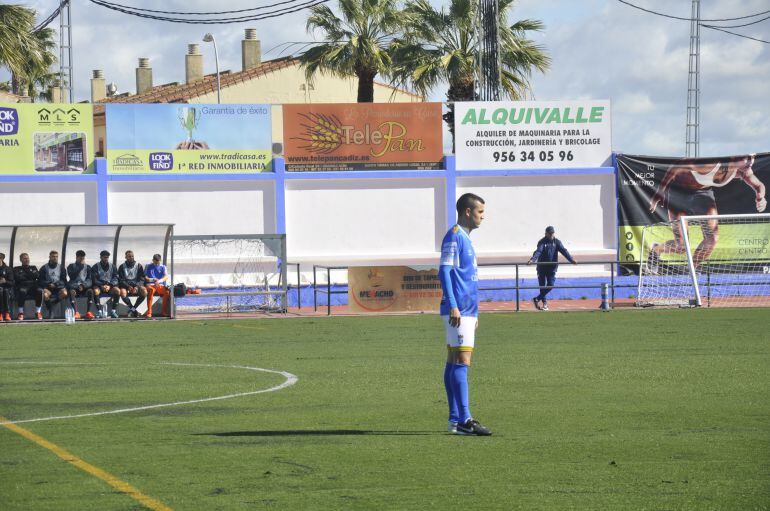 Israel durante el partido ante el Onuebnse en Guadalcacín 