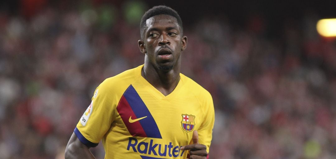 Dembélé, durante el encuentro del pasado viernes en Bilbao ante el Athletic Club