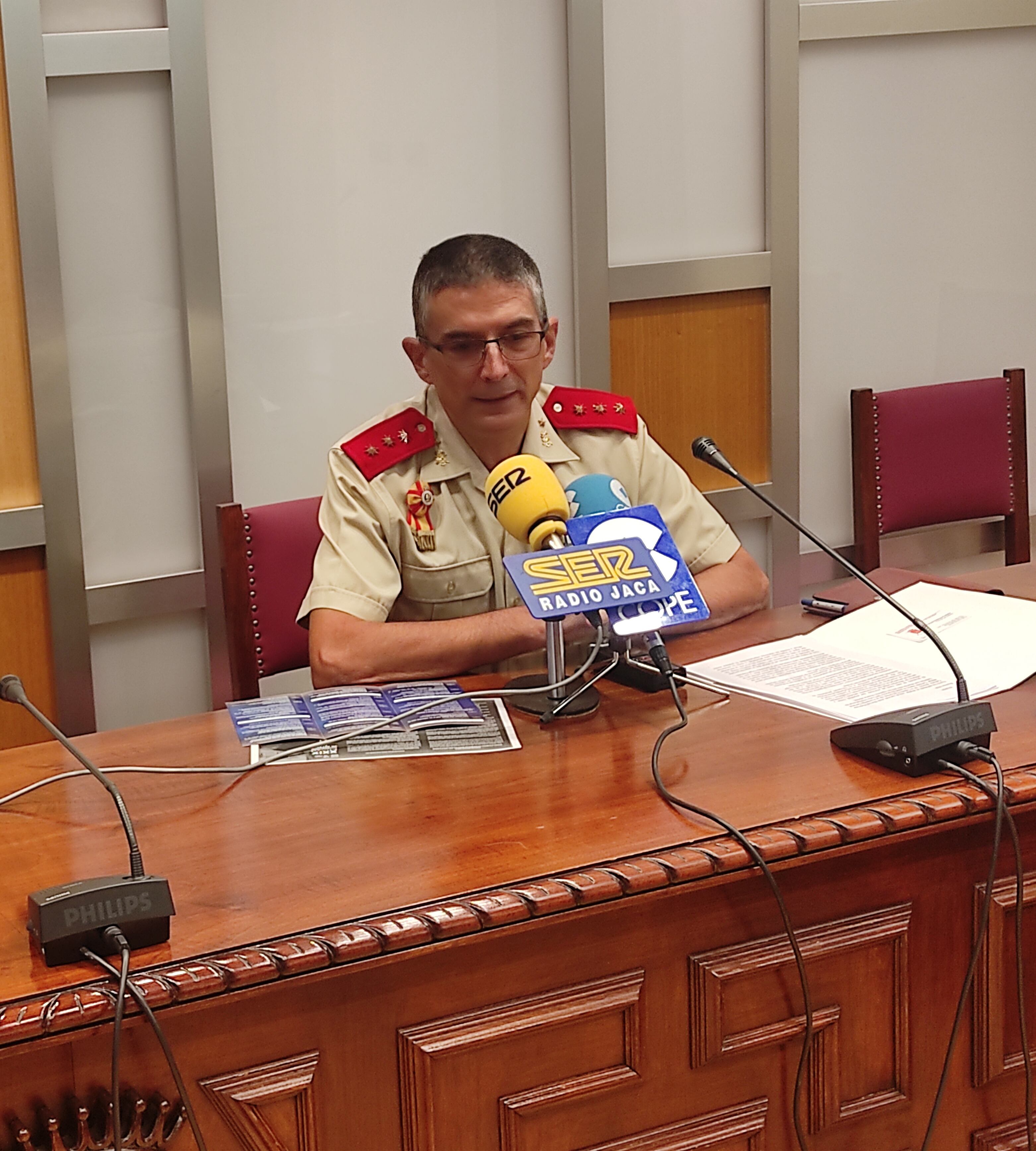 Curso de defensa de Jaca . Coronel José Manuel Pedrosa