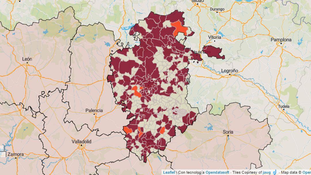 Mapa de riesgo a fecha de 30 de enero