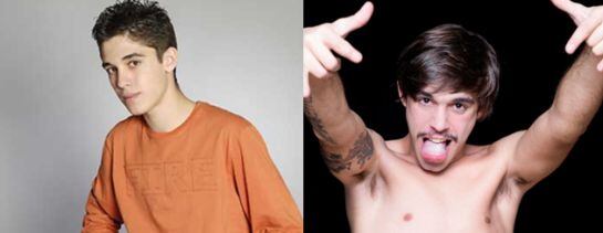 Víctor Elías en su etapa de 'Los Serrano' (i) y en la actualidad