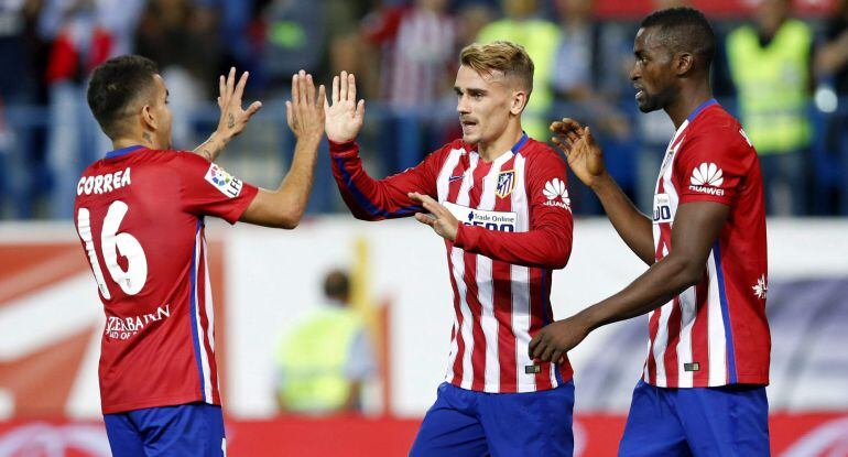 Ángel Correa, Antoine Griezmann y Jackson Martínez.