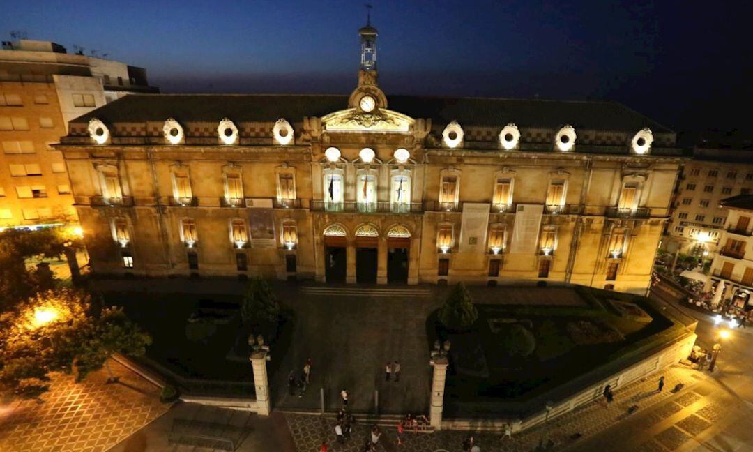 Sede de la Diputación de Jaén en una edición anterior de la Hora del Planeta.