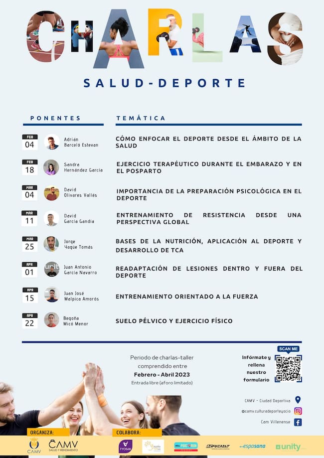 Cartel de las charlas previstas