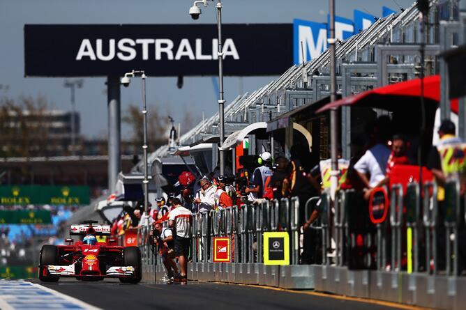 El español, durante los entrenamientos del GP de Australia.