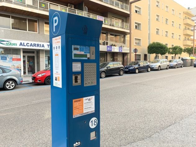 Parquímetro de la zona azul de Guadalajara