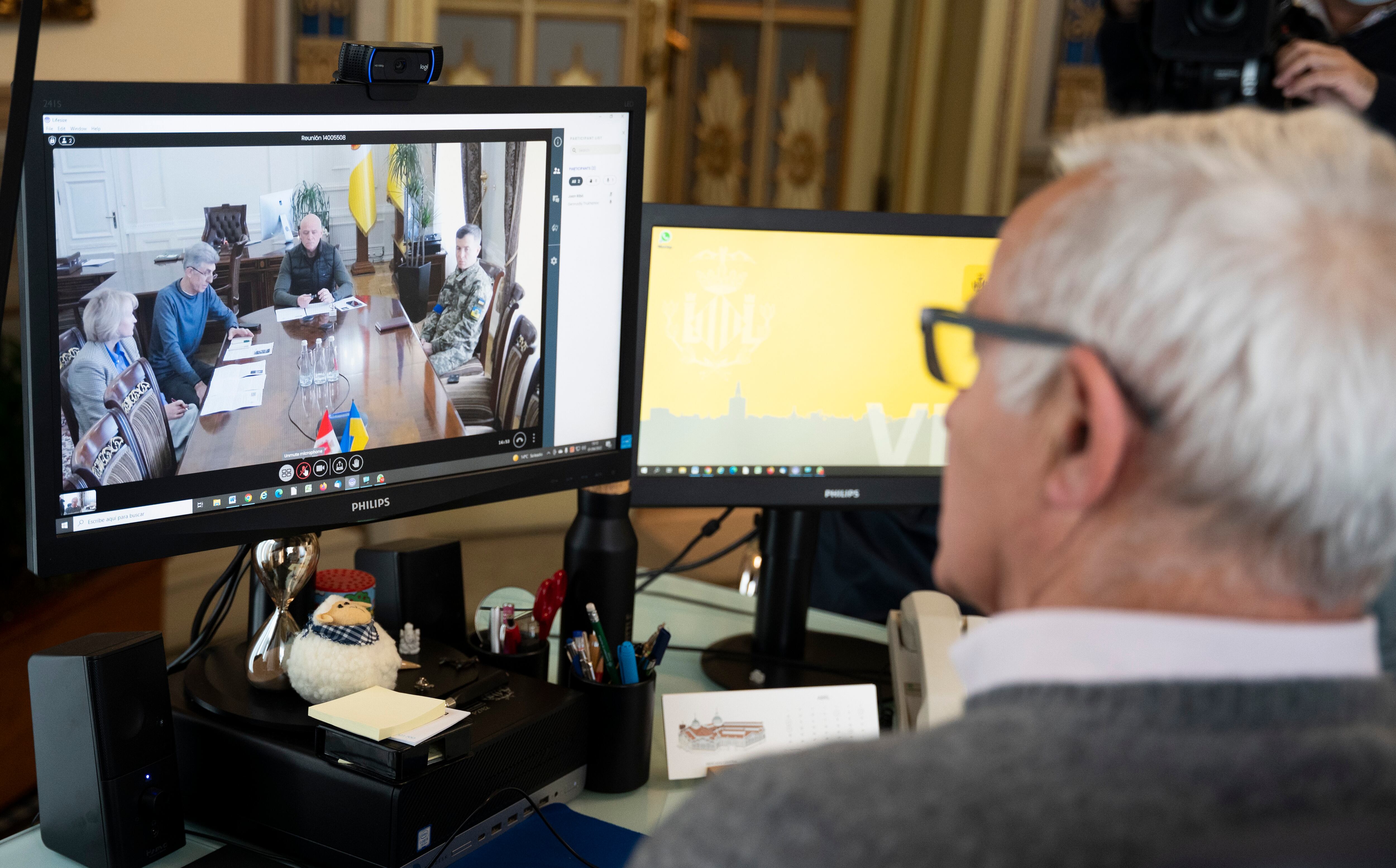 El alcalde de València, Joan Ribó, se ha reunido por videoconferencia con su homólogo de Odesa