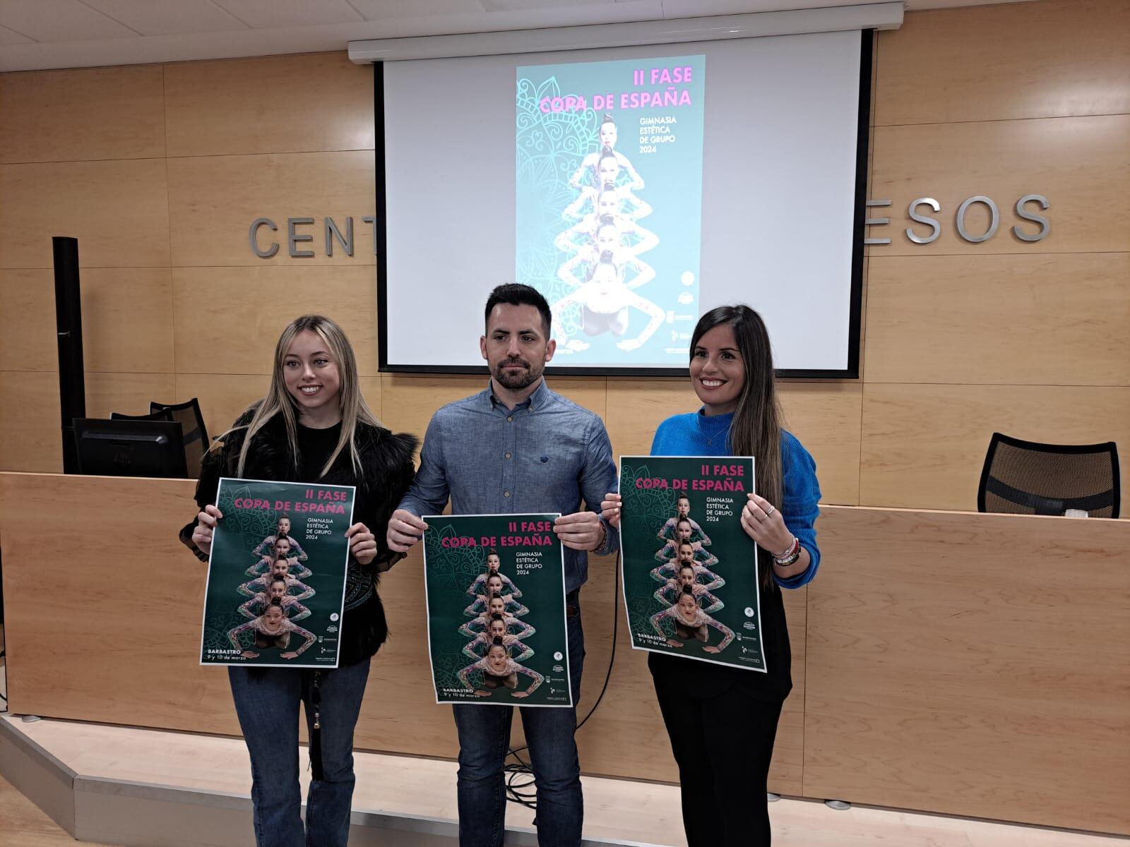 Aída López, Francisco Albert y Miriam Martín en la presentación del evento deportivo
