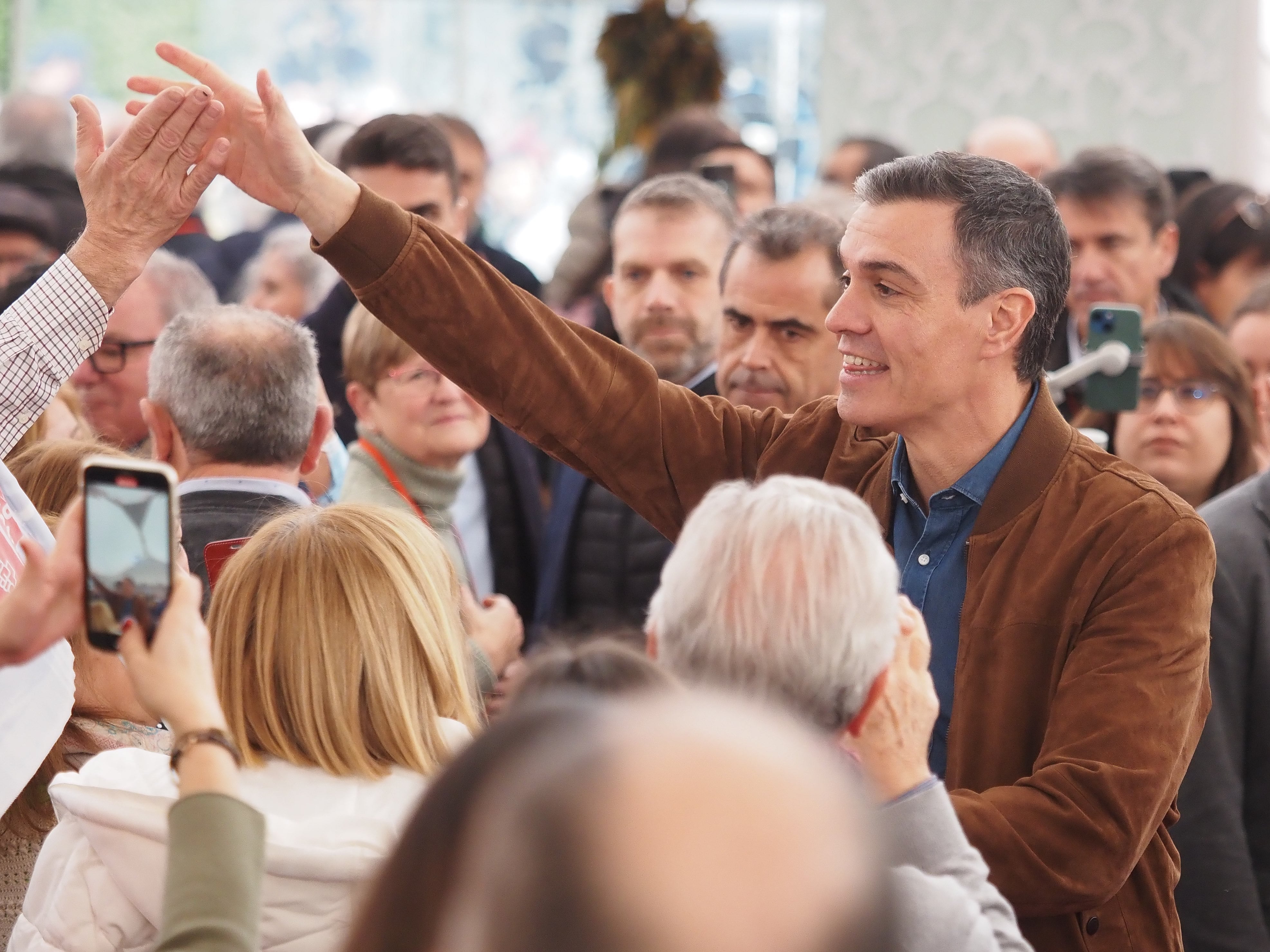 El presidente del gobierno, Pedro Sánchez, durante la presentación de candidatos del PSOE a las elecciones municipales y autonómicas