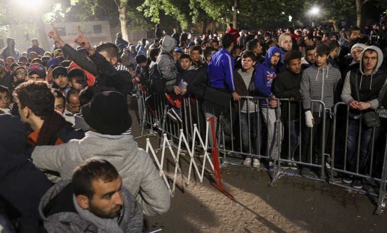 Refugiados en Berlín, Alemania. 