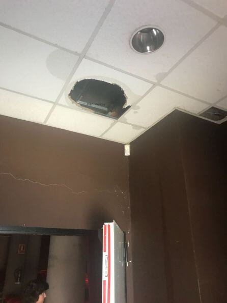 Imagen de los desperfectos causados por el agua