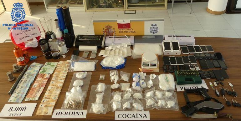 Imagen de la droga incautada