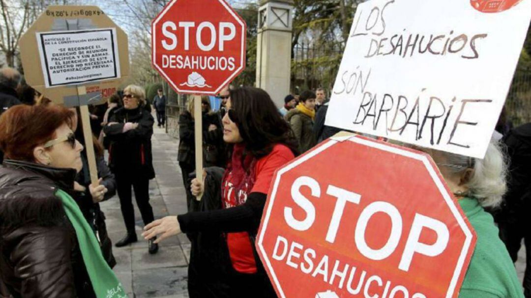 Protesta contra los desahucios en Madrid en una imagen de archivo