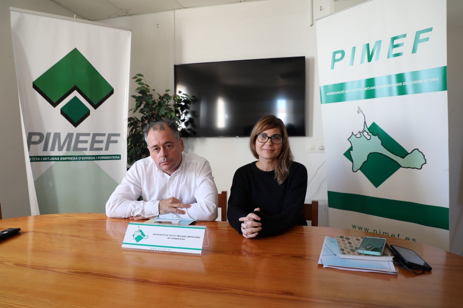 Lidia Álvarez junto al presidente de PIME Pep Mayans en una imagen de archivo