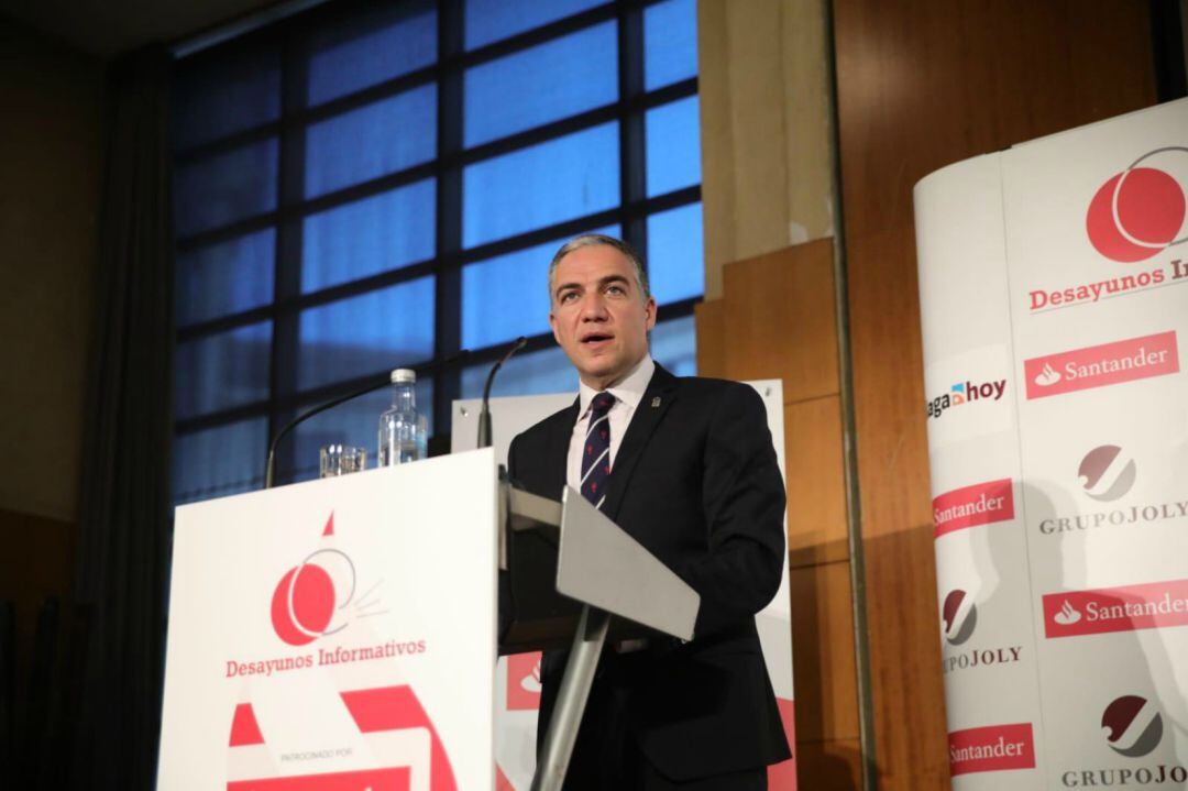 Bendodo durante su intervención ante el foro del Grupo Joly este lunes