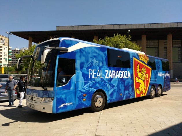 Imagen del nuevo autobús del Real Zaragoza