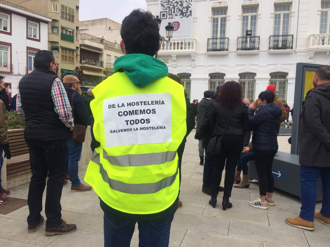 Uno de los manifestantes