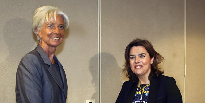 Encuentro entre Lagarde y Soraya Sáenz de Santamaría