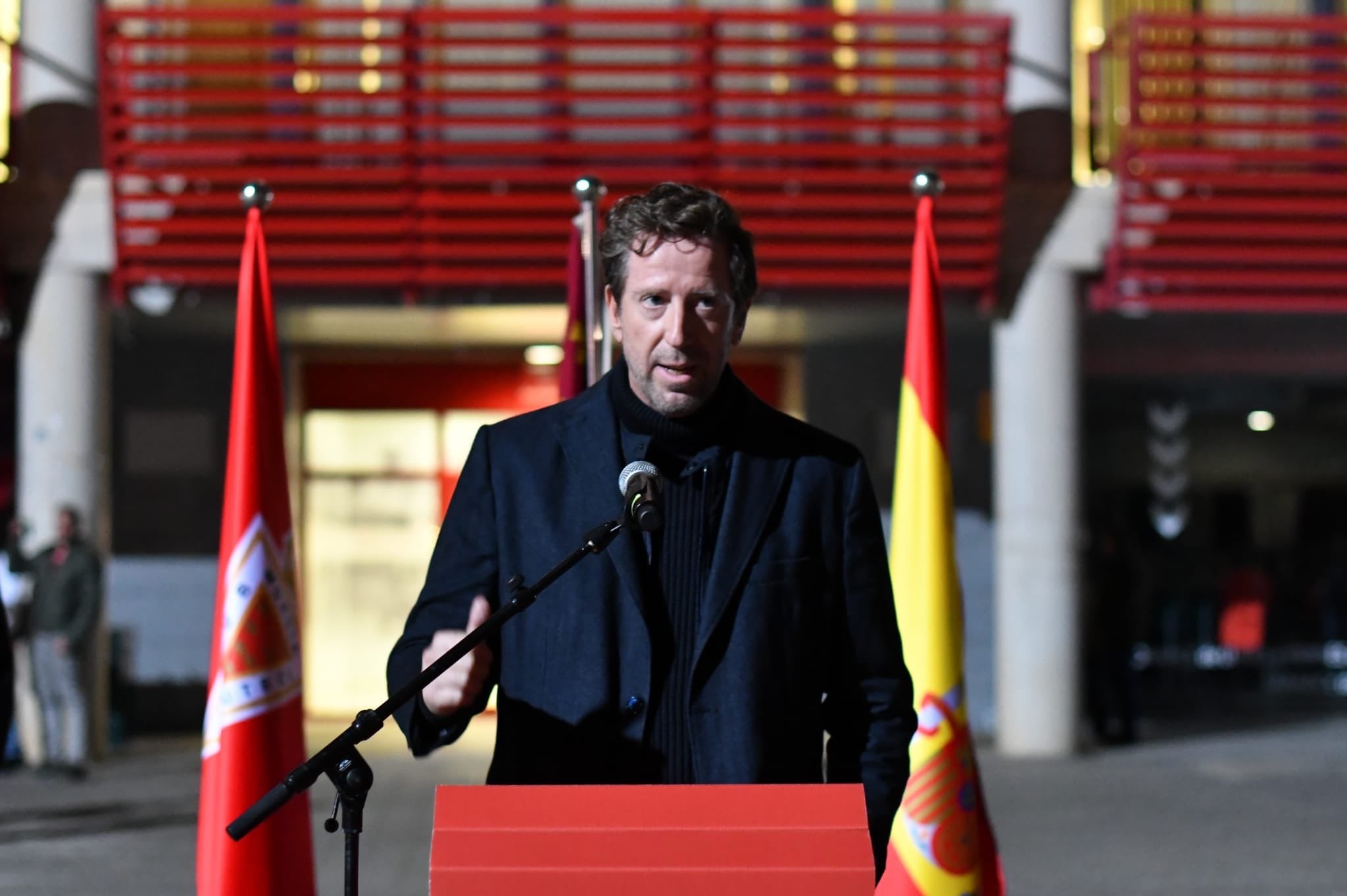 Enrique Roca en la presentación del nombre del estadio en 2019