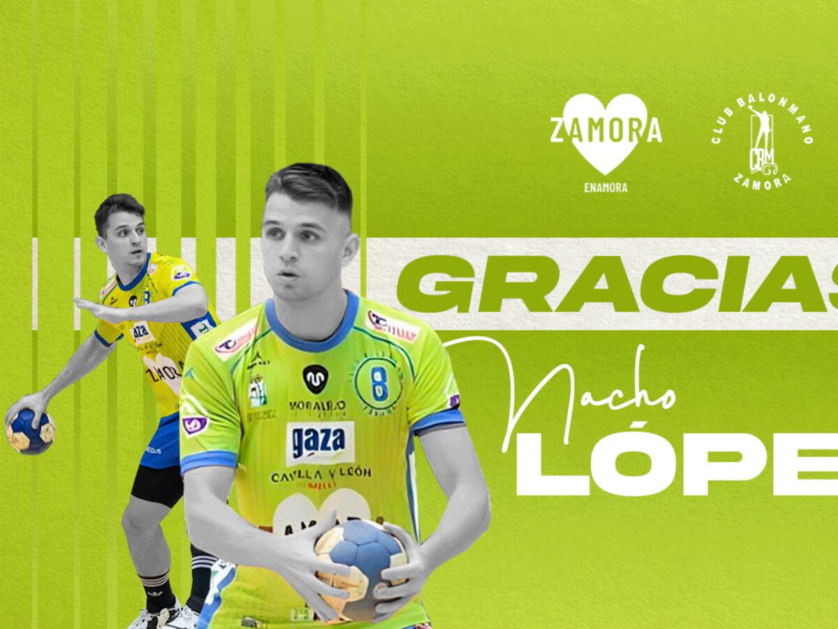 El Balonmano Zamora anuncia la baja de Nacho López