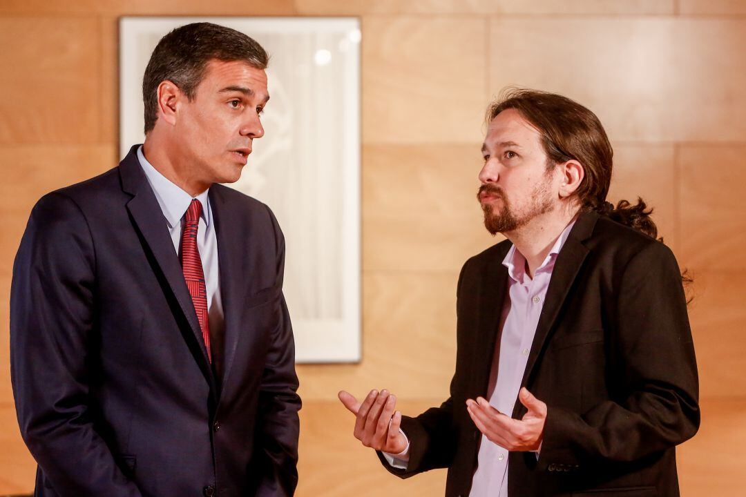 Imagen de archivo de Pedro Sánchez y Pablo Iglesias