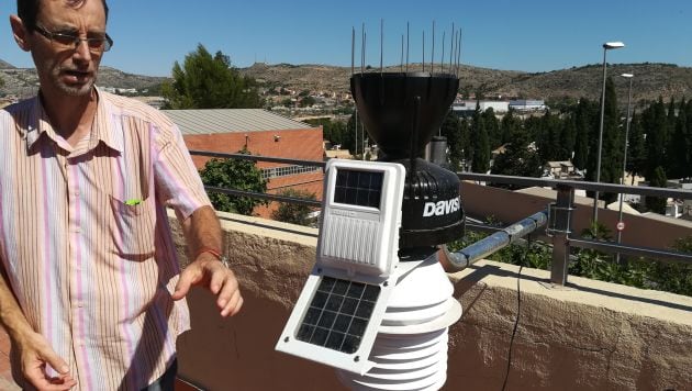 Estación meteorológica en el Parque de Bomberos de Elda