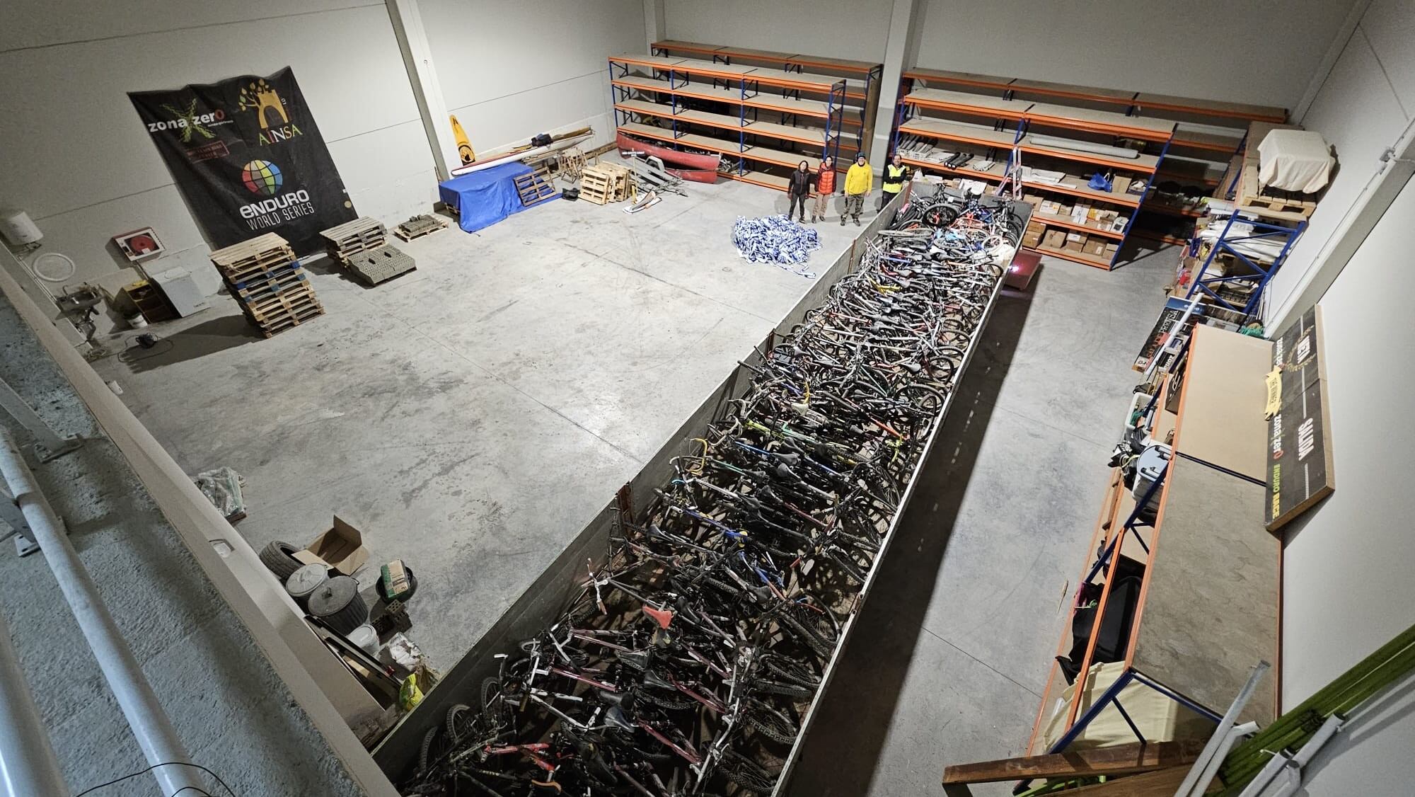 Las bicicletas preparadas para su envío a Etiopía