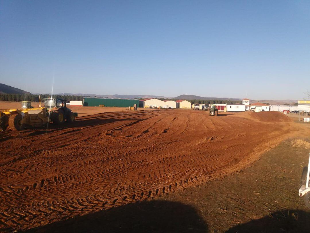 Obras en el aeródromo de Garray