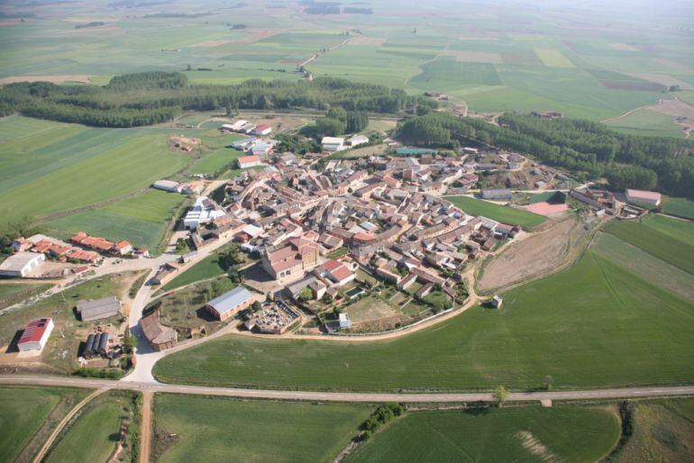 Vista aérea de Abia de las Torres (Palencia)