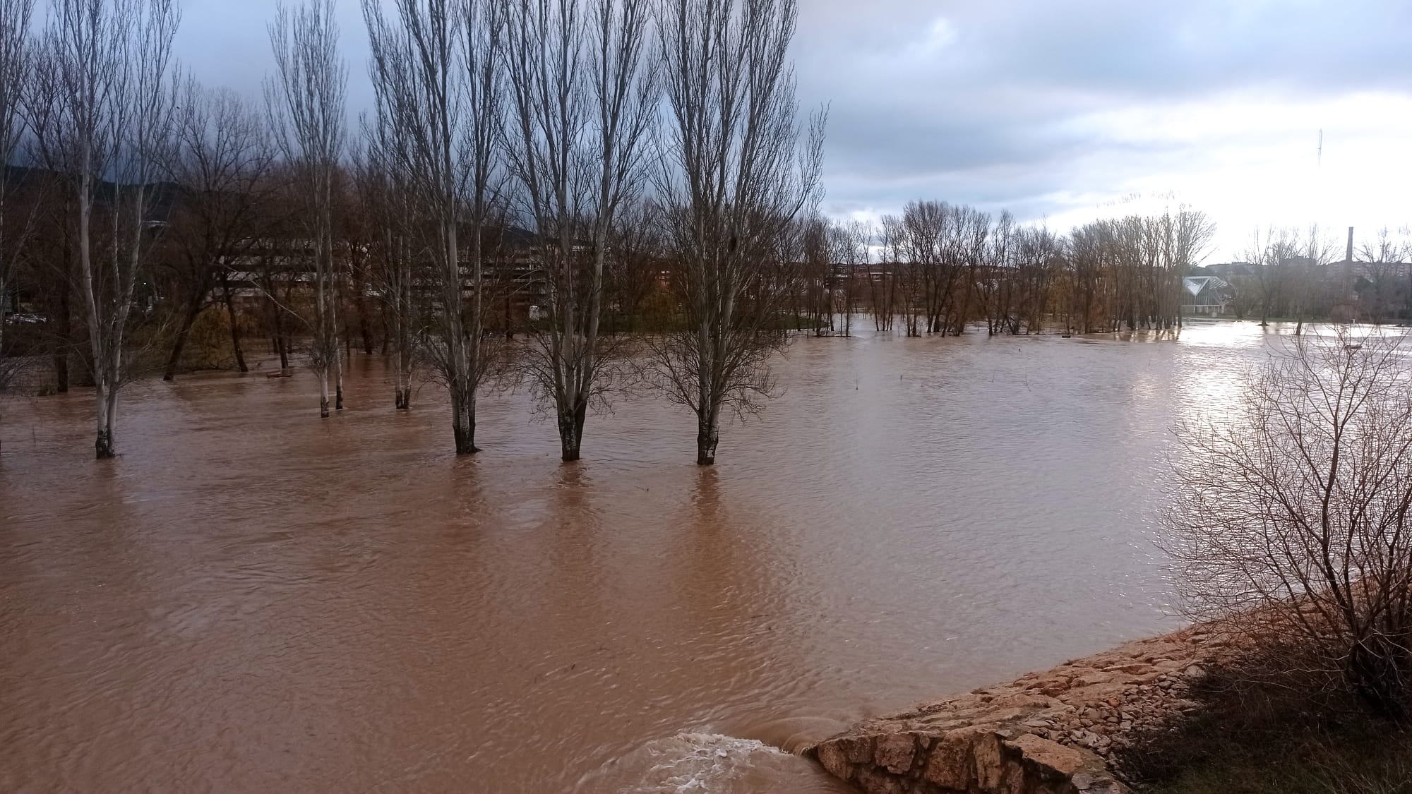 La zona de la Alameda tras la crecida del Júcar